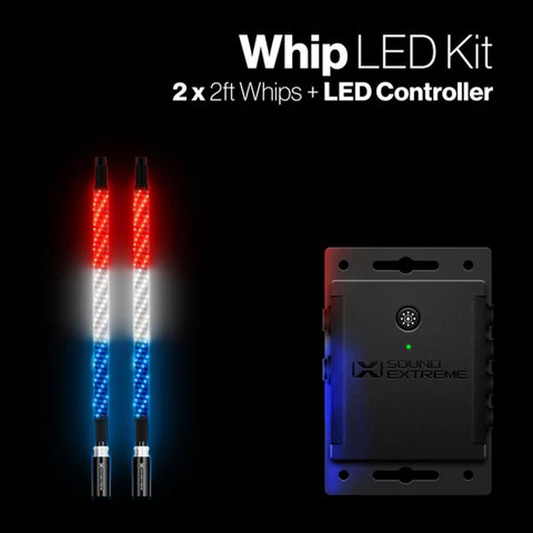 Extreme Whip Kit Qty 2 x 2ft (61cm) plus LEDCast Controller