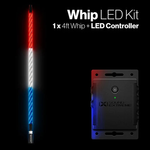 Extreme Whip Kit Qty 1 x 4ft (122cm) plus LEDCast Controller