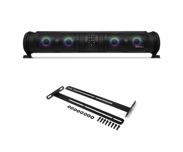 SOUNDBAR GOLF CART SE ELITE STARTER PACK (T-BRACKET) - SoundExtreme Elite SE28 Bluetooth Soundbar + V4 Bracket