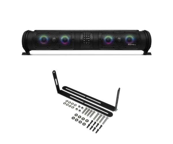 SOUNDBAR GOLF CART SE ELITE STARTER PACK (L-BRACKET) - SoundExtreme Elite SE28 Bluetooth Soundbar + V5 Bracket